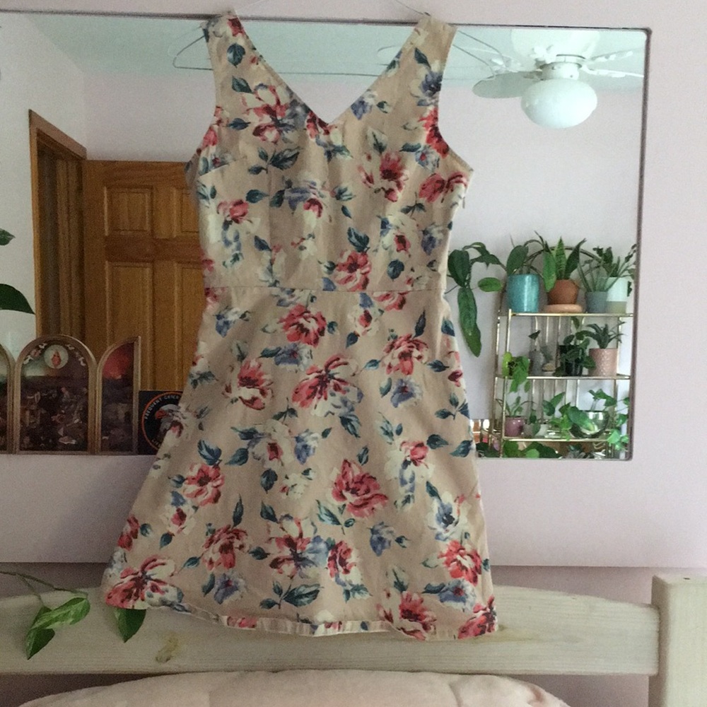 Pink floral dress